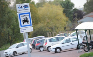 Une aire de covoiturage à Nantes (image d'illustration).