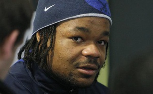 Le rugbyman français du Stade Français, Mathieu Bastareaud le 24 février 2009 à Paris.