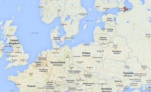 Capture d'écran Google map de Saint-Pétersbourg, en Russie.