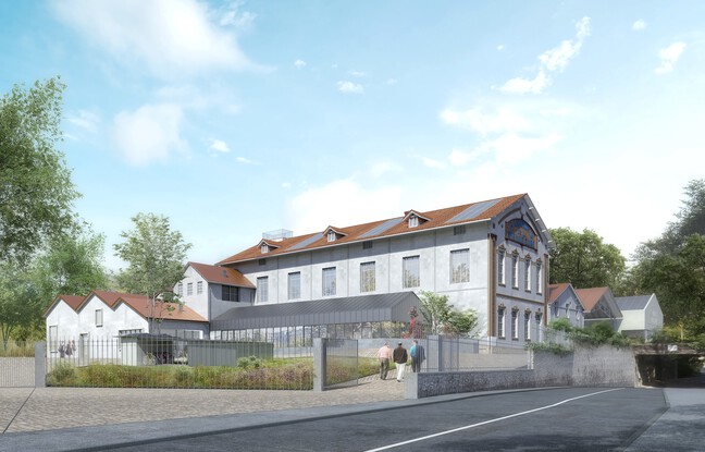 Image de synthèse du projet de réhabilitation de la distillerie La Vieille Cure à Cenon