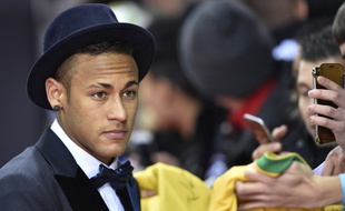 Neymar, l'attaquant du Barça, le 11 janvier 2016 à Zurich lors de la cérémonie du Ballon d'Or.