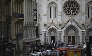 La basilique Notre-Dame de Nice, où a eu lieu l'attaque terroriste jeudi.