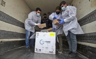 Les premiers vaccins contre le coronavirus sont arrivés à Gaza le 17 février 2021.