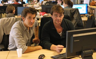 Thierry Godard et Fred Bianconi de la série «Engrenages» le 9 octobre 2012 à 20 Minutes.