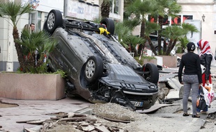 A Cannes, le 5 octobre 2015, deux jours après les inondations qui ont frappé les environs.