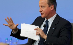 Le Premier ministre britannique David Cameron lors du sommet international sur la lutte contre la corruption à Londres, le 12 mai 2016