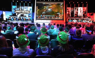 Des joueurs professionnels de «League of Legends» en plein championnat aux Etats-Unis en février 2014.