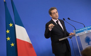 Le président de l'UMP Nicolas Sarkozy, le 8 avril 2015 à Paris.
