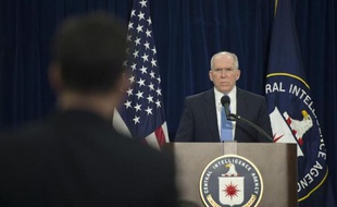 Le directeur de la CIA John Brennan, le 11 décembre 2014 au siège de la CIA, à Langley en Virginie