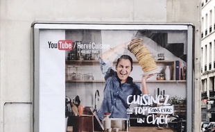 Hervé Cuisine a été choisi pour être l'un des visages de la campagne d'affichage de Youtube.