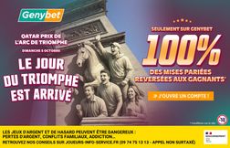 Genybet fait un carton pour parier sur le Qatar Prix de l'Arc de Triomphe
