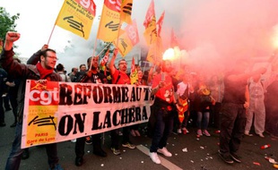 Manifestation de cheminots le 6 juin 2016 à Paris