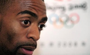 Le triple champion du monde américain Tyson Gay a déclaré lundi lors de sa première visite à Pékin qu'il visait le triplé 100m, 200m et relais 4*100m, aux jeux Olympiques en août à Pékin.