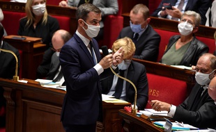 Olivier Veran, ministre de la Santé, devant l'Assemblée, le 29 septembre 2020.