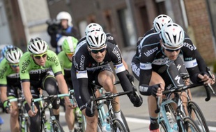 Le coureur belge Tom Boonen, le 2 mars 2014, sur Kurne-Bruxelles-Kurne.