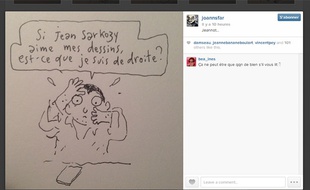 Capture d'écran du compte Instagram de Joann Sfar, le 08 avril 2014