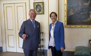 Le Prince Charles et Ségolène Royal, le 28 mai 2015 à Londres.