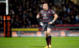Le pilier du Stade Toulousain Gurthrö Steenkamp lors du match de Top 14 contre Montpellier, le 8 février 2014 au stade Ernest-Wallon de Toulouse. F. LANCELOT/SIPA
