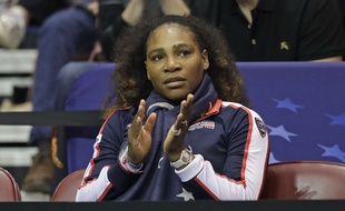 Serena Williams lors du premier tour de Fed Cup face aux Pays-Bas, le 10 février dernier.