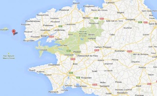 Localisation de l’île Molène, dans le Finistère