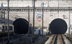 L'entrée de l'Eurotunnel, à Coquelles, dans le Pas-de-Calais.
