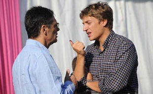 Patrick Devedjian et Jean Sarkozy lors du campus d'été de l'UMP à Seignosse (Landes), le 5 septembre 2009.