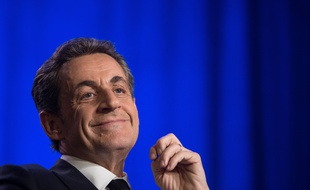 Le président de l'UMP Nicolas Sarkozy, le 24 mars 2015 à Asnières.