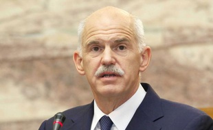 Georges Papandréou au Parlement grec, le 3 novembre 2011.