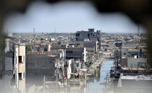 Vue de Ramadi, le 24 juin 2014 dans la province irakienne d'Anbar