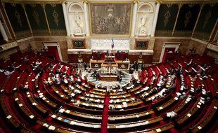 Une vue générale de l'hémicycle de l'Assemblée nationale.