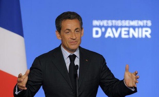 Nicolas Sarkozy lors d'une conférence de presse le 27 juin 2011, à Paris.
