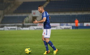 Marc Fachan a inscrit son premier but sous le maillot du Racing face au CA Bastia. (Archives)