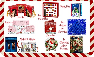 Calendriers de l’Avent : Nocibe, 29,95 euros ; Sephora, 39,95 euros ; Atelier Cologne, 49 euros ; Dr Hauschka, 78 euros ; Amorino, 29,90 euros ; Yankee Candle, 29,95 euros ; PartyLite, 24,90 euros ; La Maison du chocolat, 45 euros ; Le Chocolat Alain Ducasse, 42 euros.