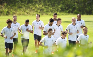 L'équipe d'Allemagne prépare l'Euro 2016, à Ascone, en Suisse.
