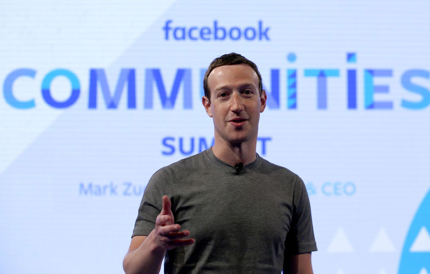 Mark Zuckerberg au Facebook Communities Summit, le 21 juin 2017 à Chicago.