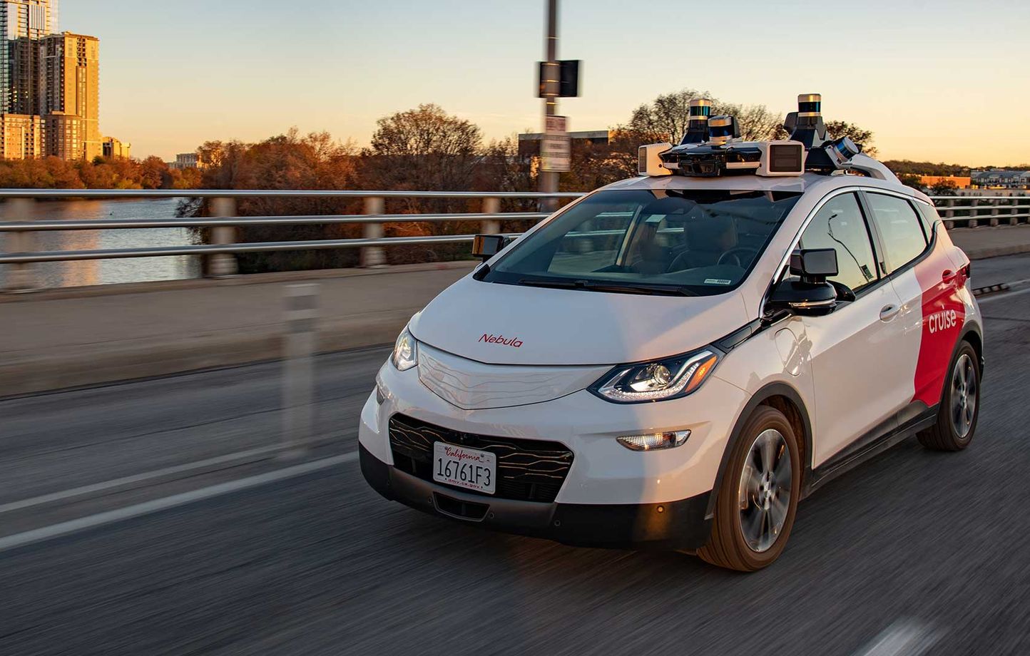 Un robotaxi (taxi autonome sans conducteur) Cruise, de General Motors