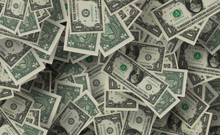 Billets de dollars. Image d'illustration.
