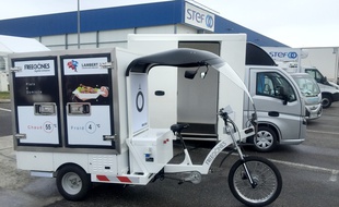 Le tricycle frigorifique de Kleuster. Le 28 mars 2018.