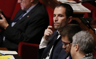 Le député socialiste Benoît Hamon à l'Assemblée Nationale.