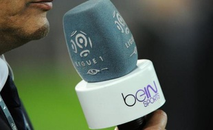 Un reporter de la chaîne BeIN Sports, pendant un match de Ligue 1, en mars 2014