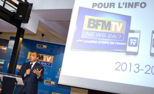 Alain Weill lors de la conférence de presse de rentrée de BFM TV, le 28 août 2013.