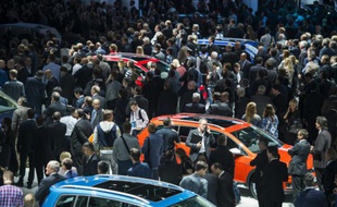 Le salon de l'automobile de Francfort, en Allemagne, le 15 septembre 2015