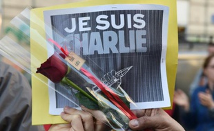 "Je suis Charlie" affiché lors d'une manifestation le 10 janvier 2015 à Marseille