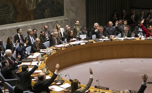 Le Conseil de sécurité de l'ONU réuni le 15 décembre 2016 à New York (Etats-Unis).
