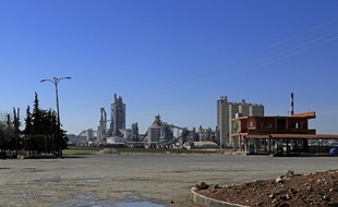 L'usine Lafarge de Jalabiya en Syrie, le 19 février 2018.