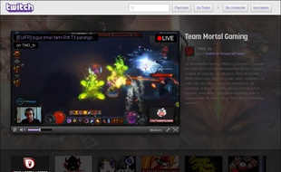 Le site de streaming de jeu vidéo Twitch.