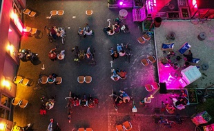 Un cinéma drive-in en Allemagne, le 26 juillet 2020.