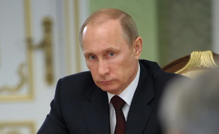 Vladimir poutine à Minsk le 29 avril 2014.