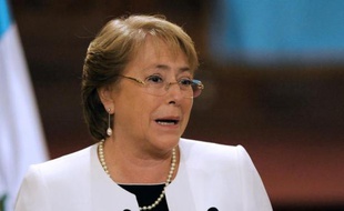 La présidente du Chili Michelle Bachelet, le 30 janvier 2015 à Guatemala