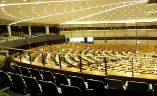 L'hémicycle du Parlement européen à Bruxelles.